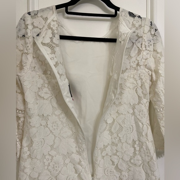 Vince Camuto White Lace Long Sleeve Dress - Picture 7 of 10